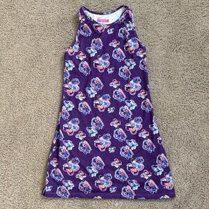 Purple Floral Terry Cycling Brand Athleisure Dress
